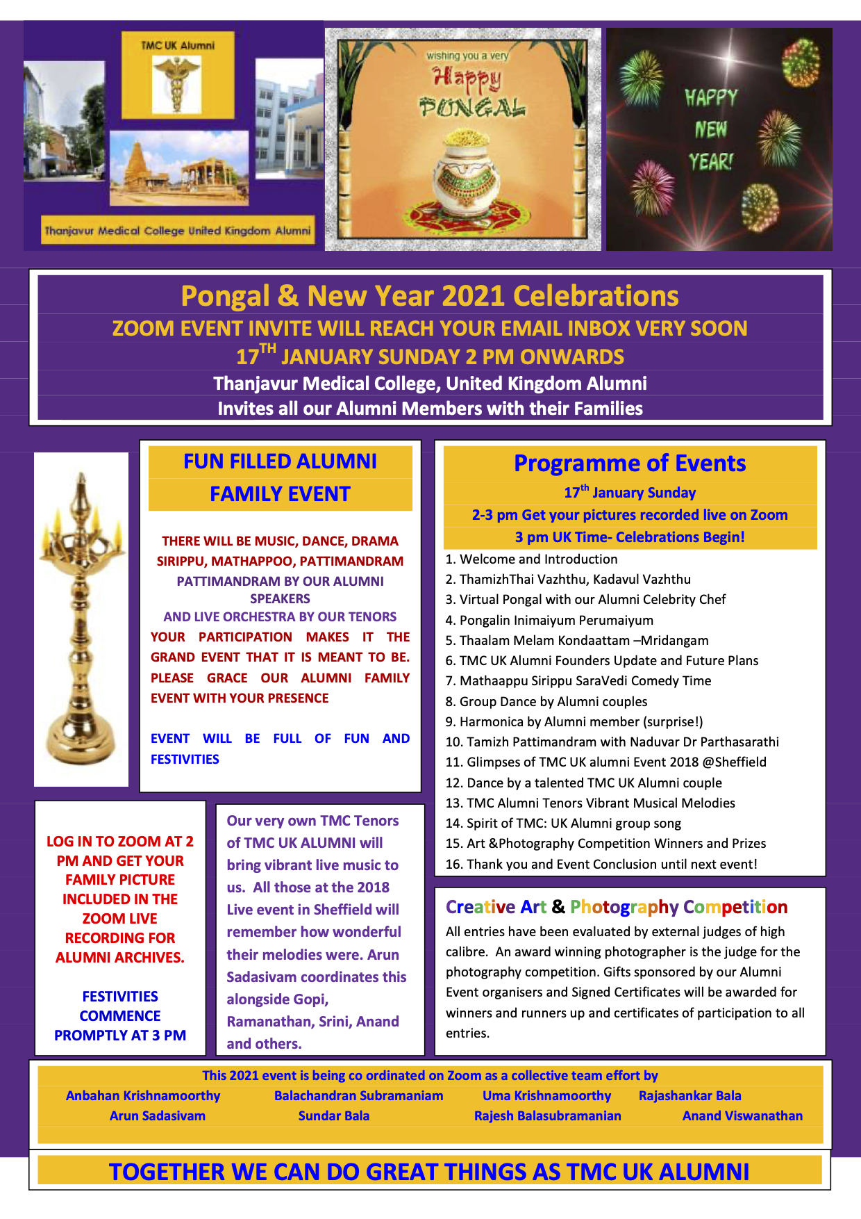 TMC UK ALUMNI Pongal 2021 programme Flyer Final